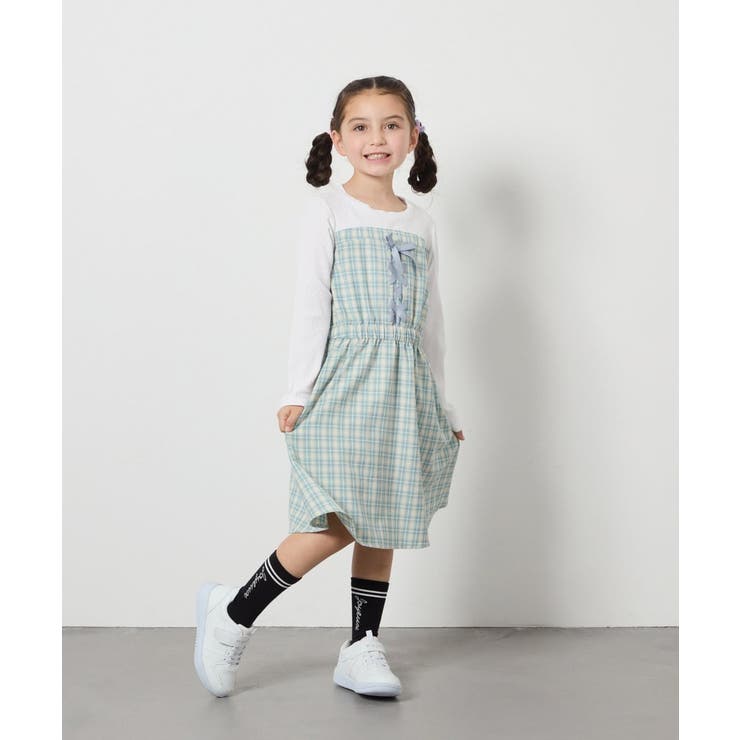 [120-160]レースアップドッキングワンピ | a.v.v【KIDS】 | 詳細画像6 