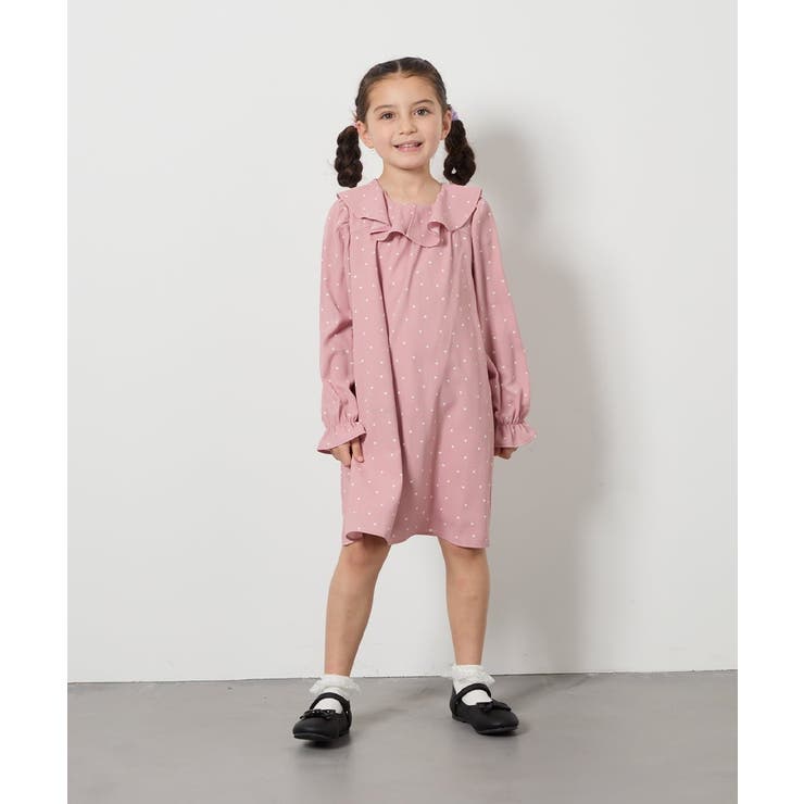 [110-130]【発表会/結婚式】フリルカラードットプリントワンピース | a.v.v【KIDS】 | 詳細画像5 