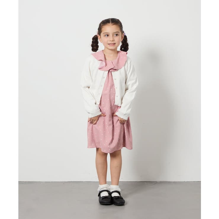 [110-130]【発表会/結婚式】フリルカラードットプリントワンピース | a.v.v【KIDS】 | 詳細画像9 