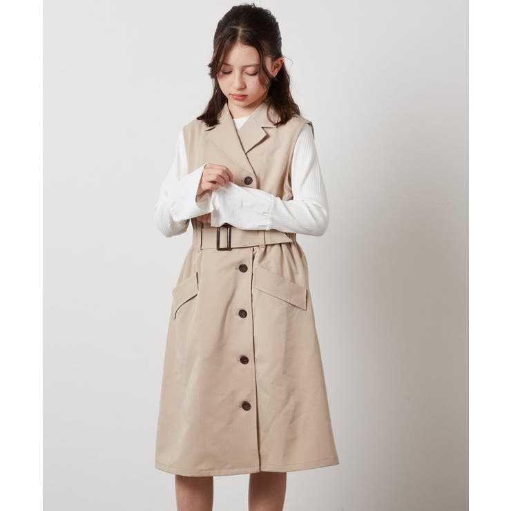 [120-130]トレンチジャンパースカート | a.v.v【KIDS】 | 詳細画像8 