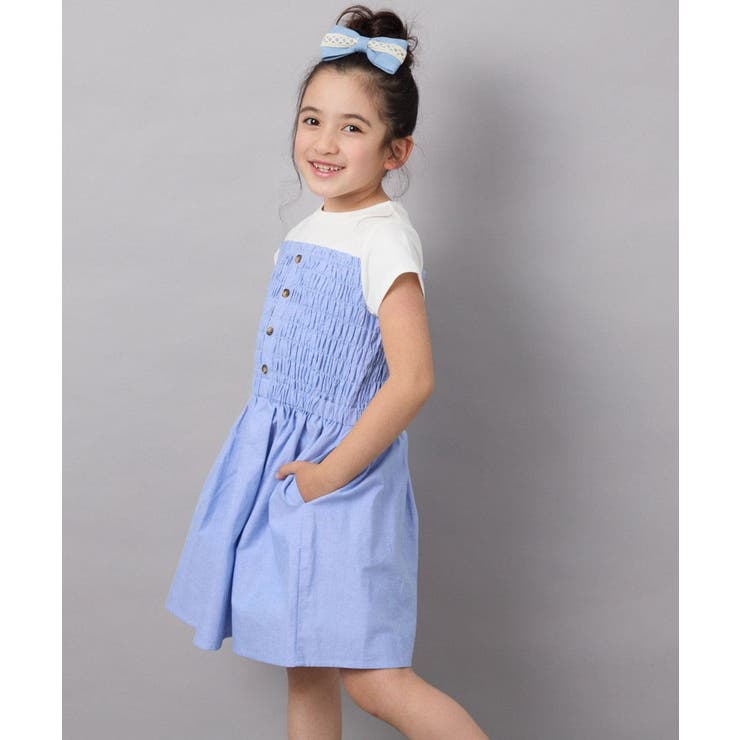 [100-130]ドッキングデザインワンピース | a.v.v【KIDS】 | 詳細画像4 