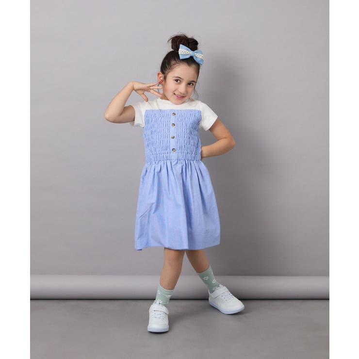 [100-130]ドッキングデザインワンピース | a.v.v【KIDS】 | 詳細画像5 