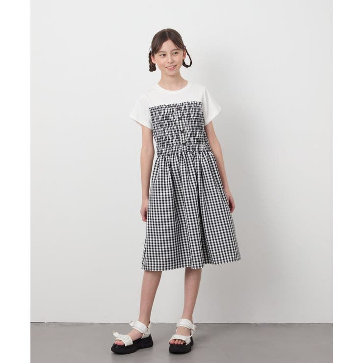 [140-150]ドッキングデザインワンピース | a.v.v【KIDS】 | 詳細画像13 