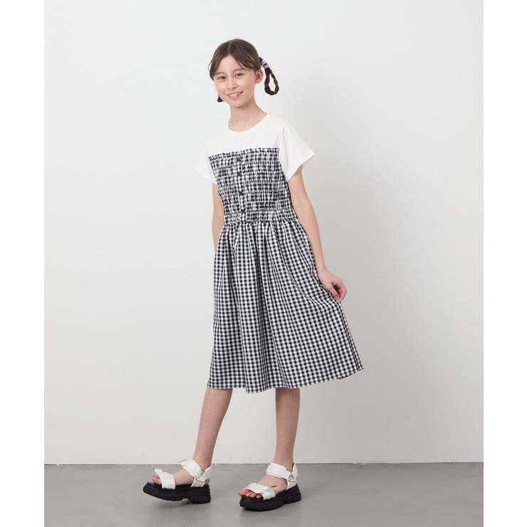 [140-150]ドッキングデザインワンピース | a.v.v【KIDS】 | 詳細画像16 