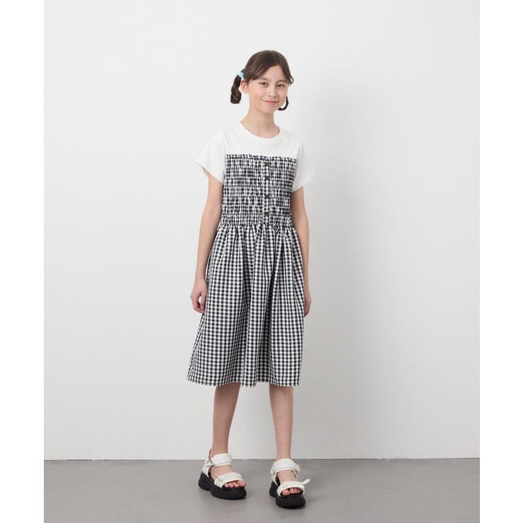 [140-150]ドッキングデザインワンピース | a.v.v【KIDS】 | 詳細画像17 