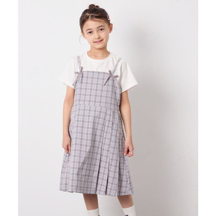 [130-160]フロントリボンプリーツジャンスカ | a.v.v【KIDS】 | 詳細画像4 