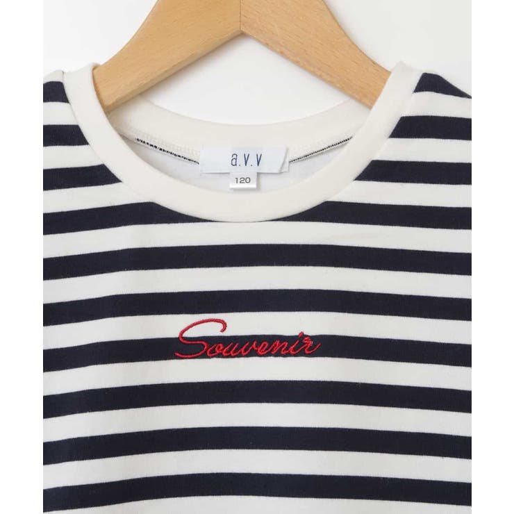 [100-130]サイドリボンロゴ刺繍ドッキングワンピース | a.v.v【KIDS】 | 詳細画像15 