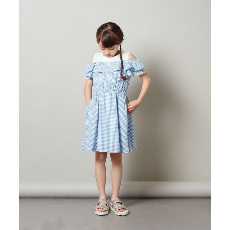 [100-130]レイヤード風オフショルワンピース | a.v.v【KIDS】 | 詳細画像15 