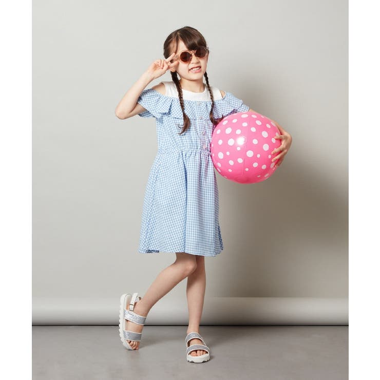 [100-130]レイヤード風オフショルワンピース | a.v.v【KIDS】 | 詳細画像19 