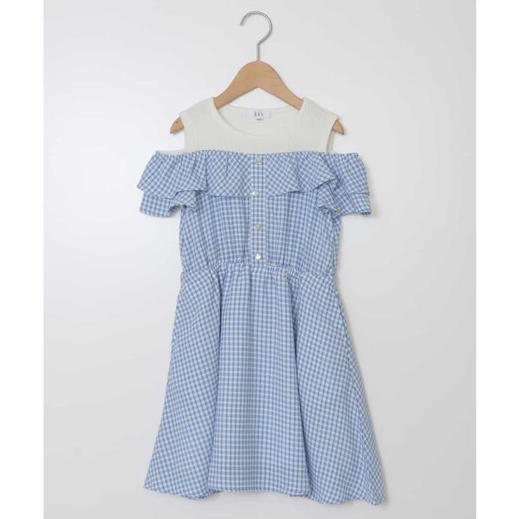 [100-130]レイヤード風オフショルワンピース | a.v.v【KIDS】 | 詳細画像20 