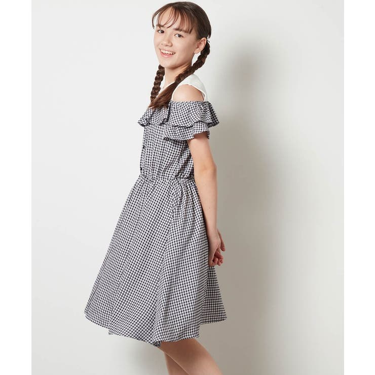 [100-130]レイヤード風オフショルワンピース | a.v.v【KIDS】 | 詳細画像4 