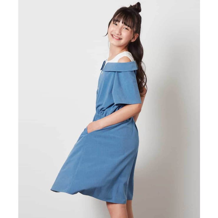 [100-130]レイヤード風オフショルワンピース | a.v.v【KIDS】 | 詳細画像13 