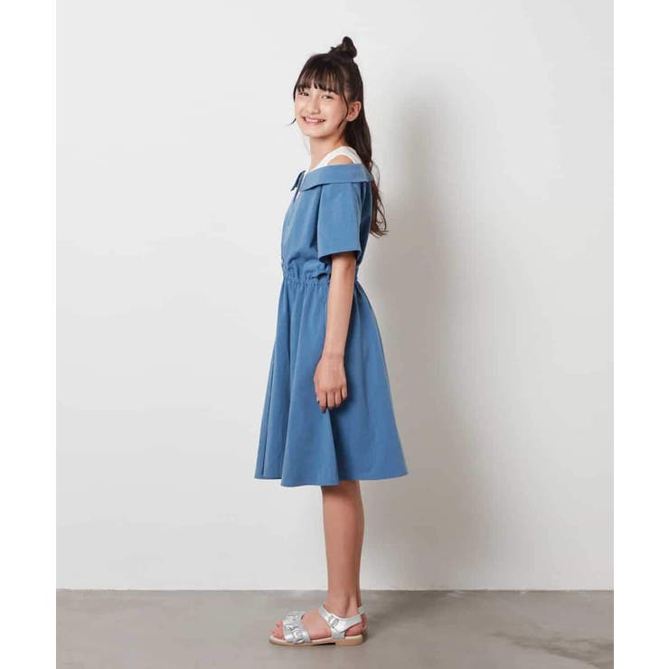 [100-130]レイヤード風オフショルワンピース | a.v.v【KIDS】 | 詳細画像21 