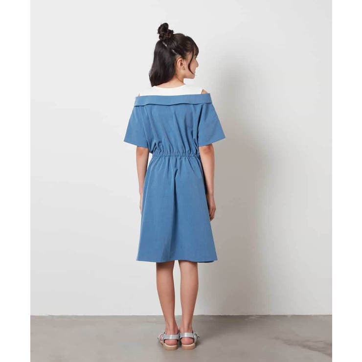 [100-130]レイヤード風オフショルワンピース | a.v.v【KIDS】 | 詳細画像22 