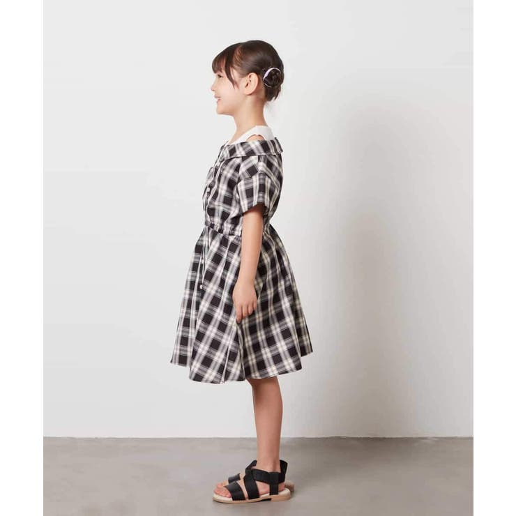 [100-130]レイヤード風オフショルワンピース | a.v.v【KIDS】 | 詳細画像9 