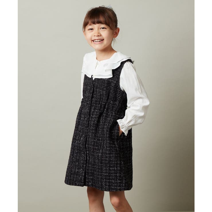 [110-130]フロントボタンジャンパースカート | a.v.v【KIDS】 | 詳細画像1 