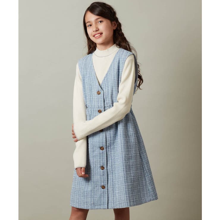 [110-130]フロントボタンジャンパースカート | a.v.v【KIDS】 | 詳細画像3 