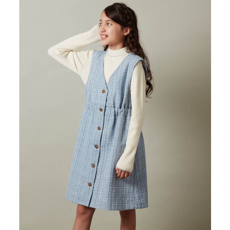 [110-130]フロントボタンジャンパースカート | a.v.v【KIDS】 | 詳細画像4 