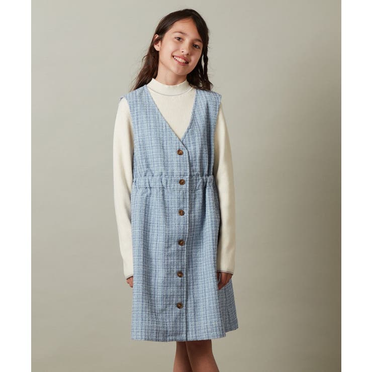 [110-130]フロントボタンジャンパースカート | a.v.v【KIDS】 | 詳細画像5 