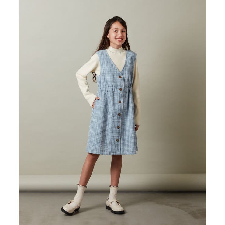 [110-130]フロントボタンジャンパースカート | a.v.v【KIDS】 | 詳細画像6 