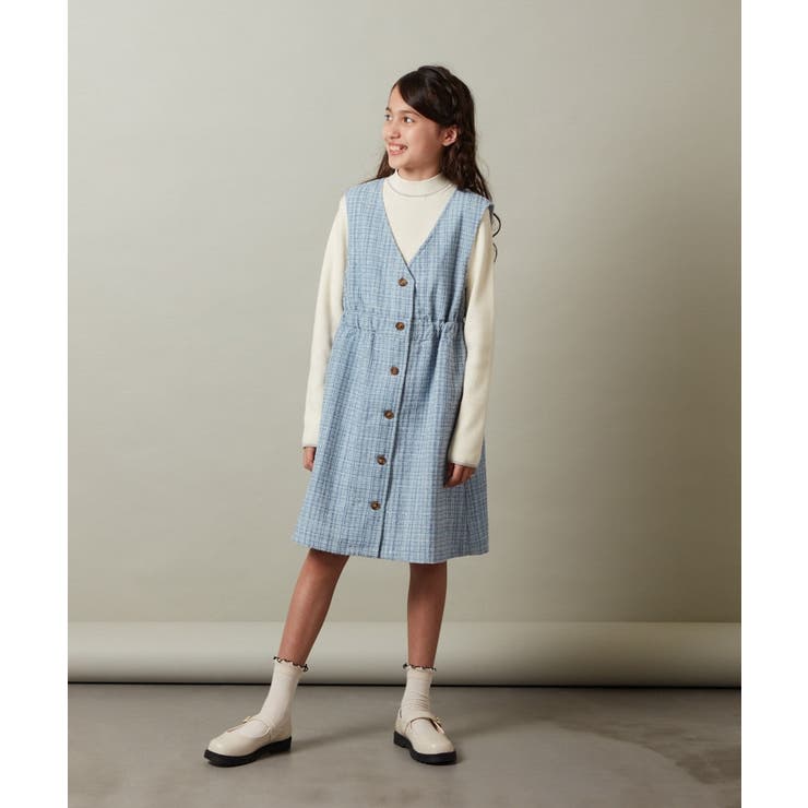 [110-130]フロントボタンジャンパースカート | a.v.v【KIDS】 | 詳細画像7 