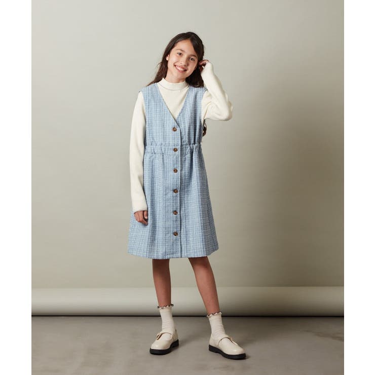 [110-130]フロントボタンジャンパースカート | a.v.v【KIDS】 | 詳細画像9 