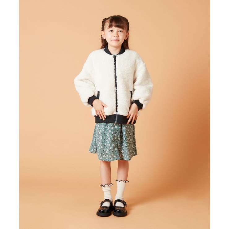 140-150]セーラーカラー花柄プリントワンピース[品番