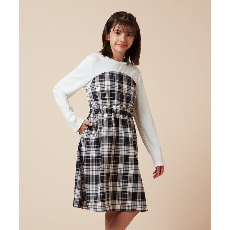 [100-160]フロントボタンドッキングワンピース | a.v.v【KIDS】 | 詳細画像10 