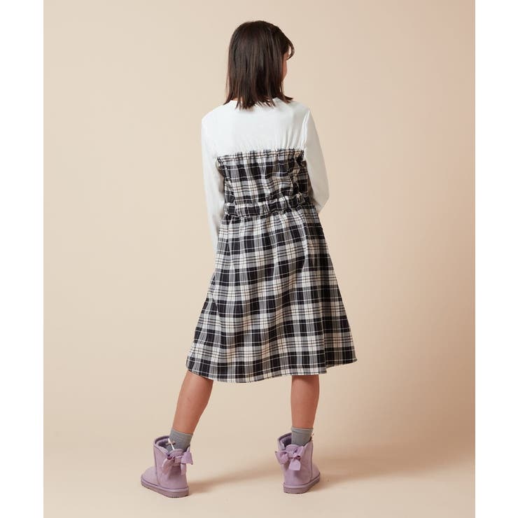 [100-160]フロントボタンドッキングワンピース | a.v.v【KIDS】 | 詳細画像17 