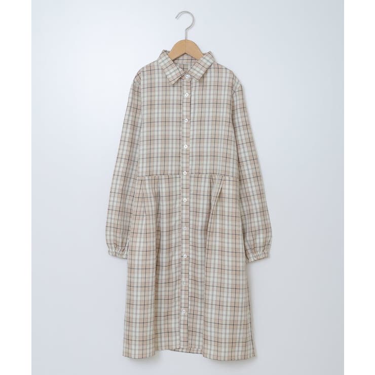 [100-130]【2点セット】チェックシャツワンピ＆ショートプルオーバー | a.v.v【KIDS】 | 詳細画像9 