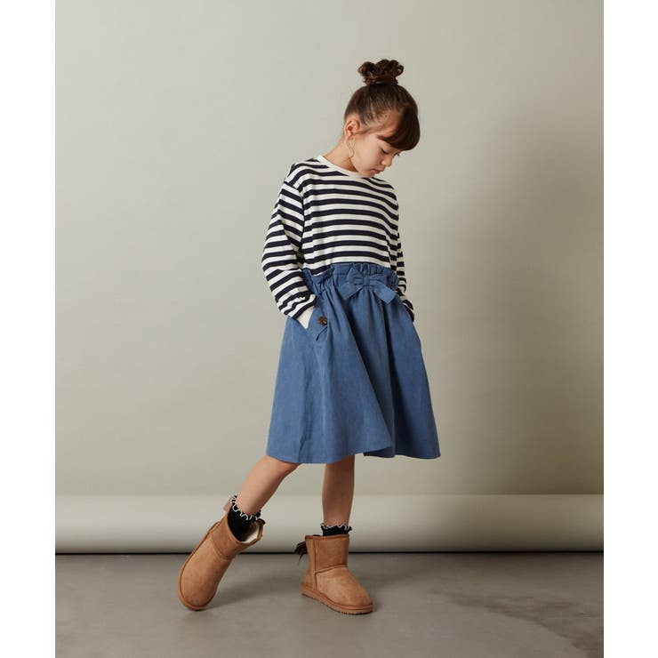 [100-130]ボーダードッキングワンピース | a.v.v【KIDS】 | 詳細画像12 