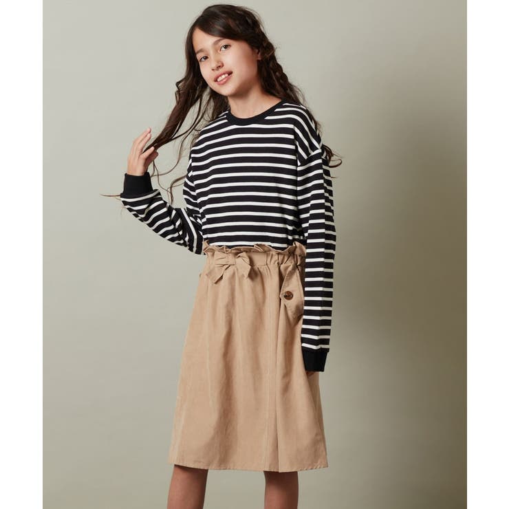 [100-130]ボーダードッキングワンピース | a.v.v【KIDS】 | 詳細画像2 