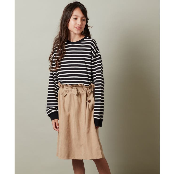 [100-130]ボーダードッキングワンピース | a.v.v【KIDS】 | 詳細画像3 