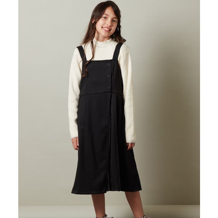 ブラック | [100-130]アシメプリーツジャンスカ | a.v.v【KIDS】