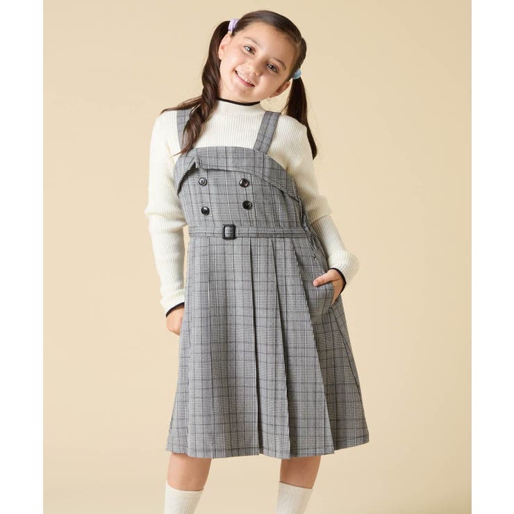 グレー | [130-160]プリーツベアジャンスカ | a.v.v【KIDS】