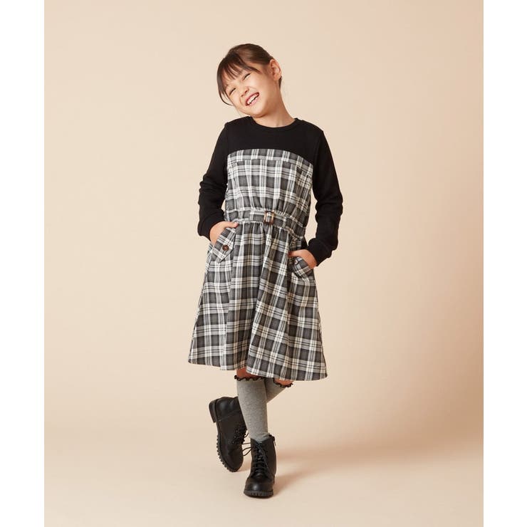 [100-130]トレーナードッキングワンピース | a.v.v【KIDS】 | 詳細画像12 