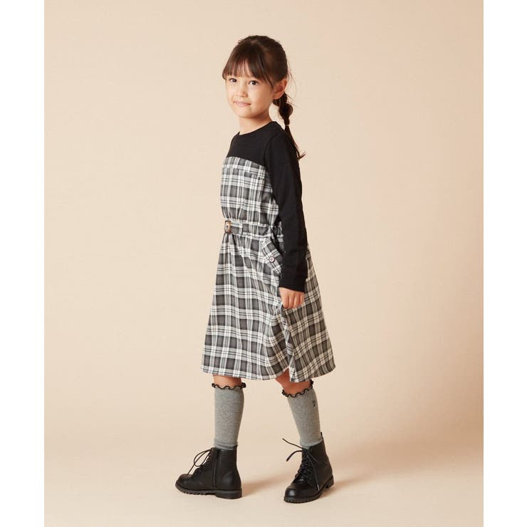 [100-130]トレーナードッキングワンピース | a.v.v【KIDS】 | 詳細画像14 