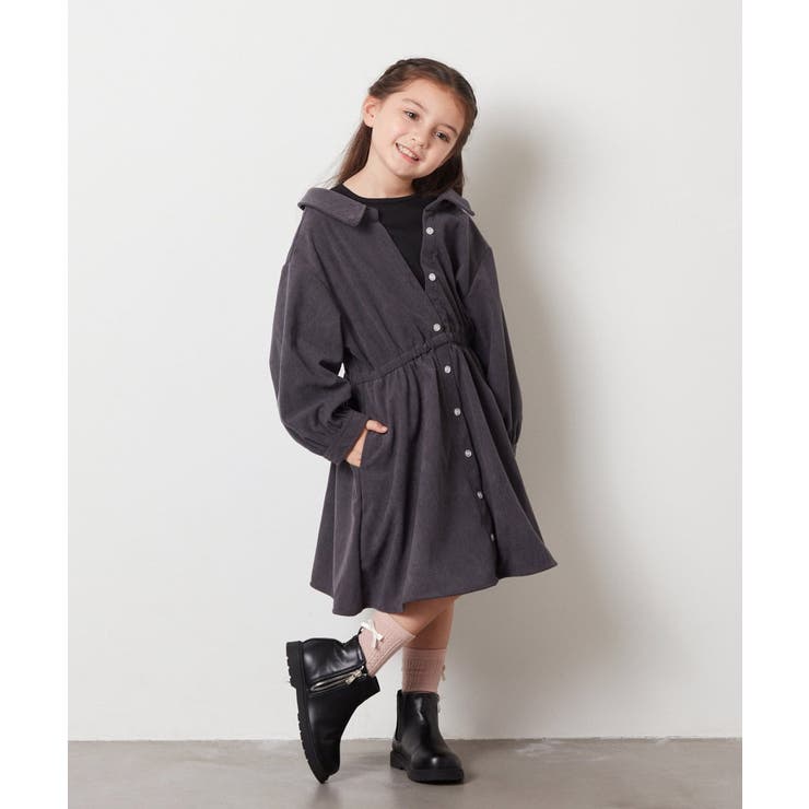 [100-130]レイヤードシャツワンピース | a.v.v【KIDS】 | 詳細画像16 