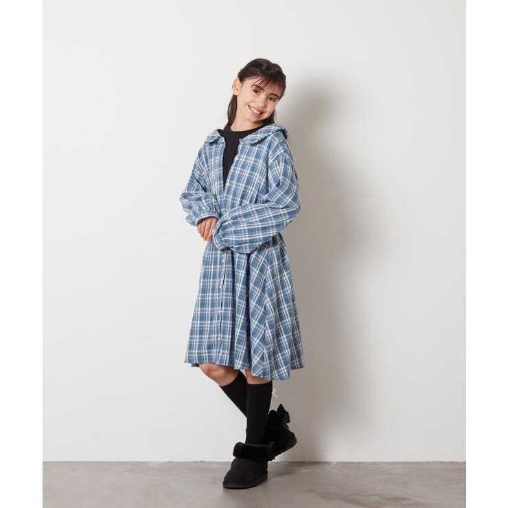 [100-130]レイヤードシャツワンピース | a.v.v【KIDS】 | 詳細画像25 