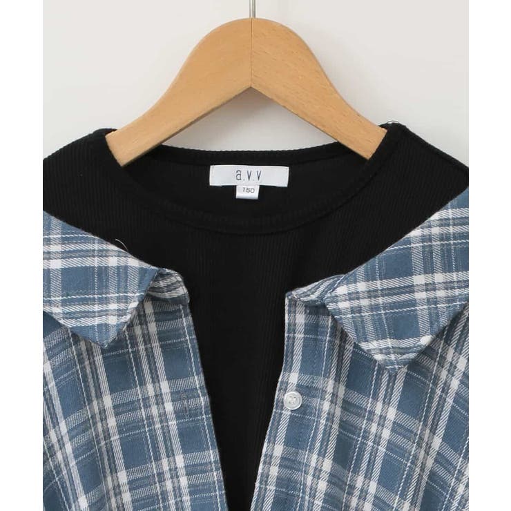 [140-150]レイヤードシャツワンピース | a.v.v【KIDS】 | 詳細画像4 