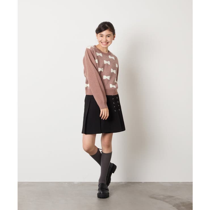 リボンジャガードニット | a.v.v【KIDS】 | 詳細画像17 