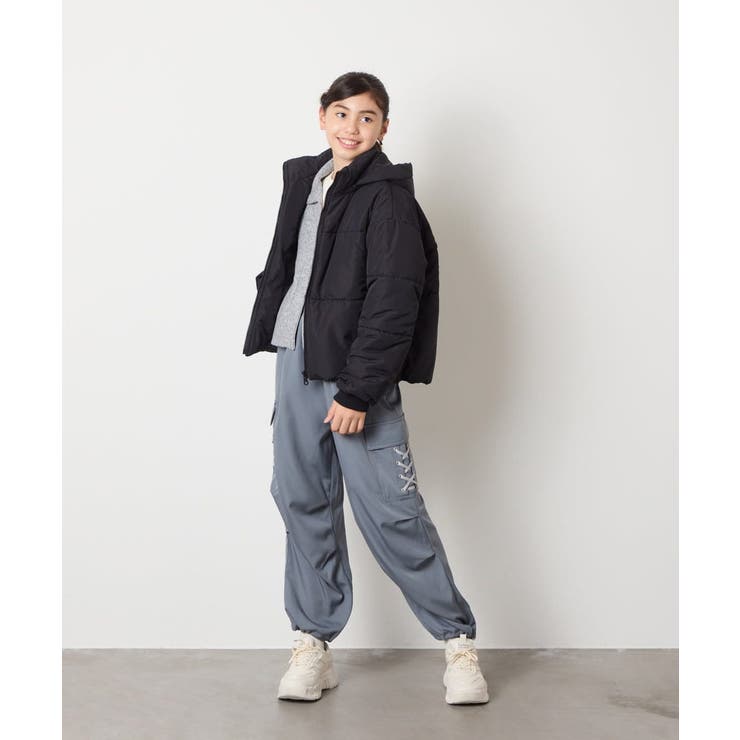 [130-160]【ダブルジップ/クロップド丈】ジップアップケーブルニット | a.v.v【KIDS】 | 詳細画像17 