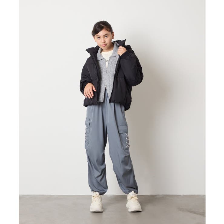 [130-160]【ダブルジップ/クロップド丈】ジップアップケーブルニット | a.v.v【KIDS】 | 詳細画像18 