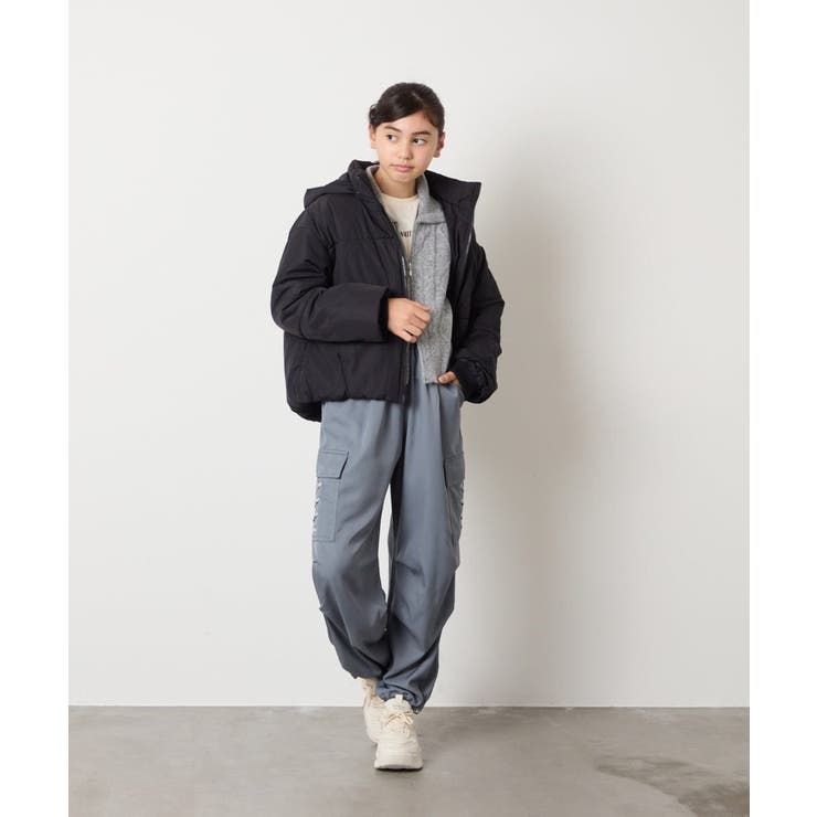 [130-160]【ダブルジップ/クロップド丈】ジップアップケーブルニット | a.v.v【KIDS】 | 詳細画像19 