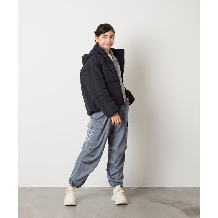 [130-160]【ダブルジップ/クロップド丈】ジップアップケーブルニット | a.v.v【KIDS】 | 詳細画像20 