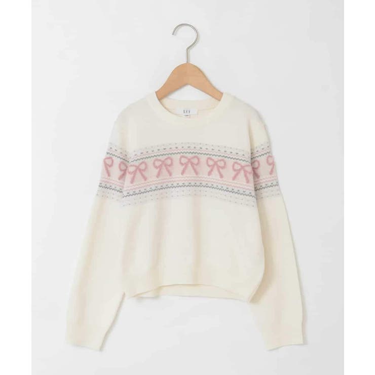 [120-160]【おうちで洗える】ふわもちノルディックニット | a.v.v【KIDS】 | 詳細画像1 