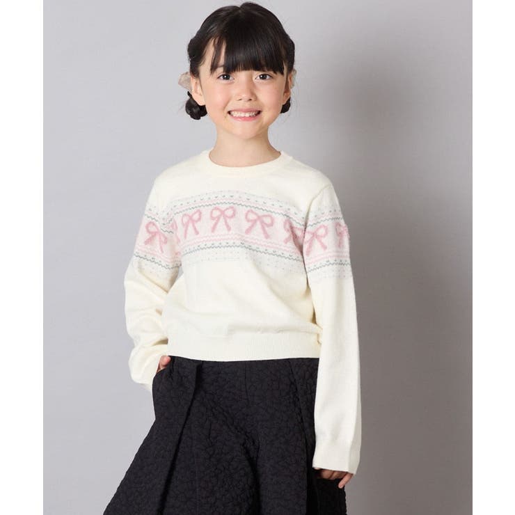 [120-160]【おうちで洗える】ふわもちノルディックニット | a.v.v【KIDS】 | 詳細画像2 