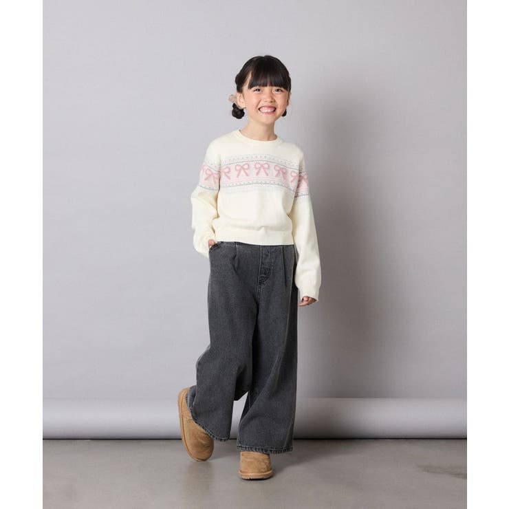 [120-160]【おうちで洗える】ふわもちノルディックニット | a.v.v【KIDS】 | 詳細画像23 