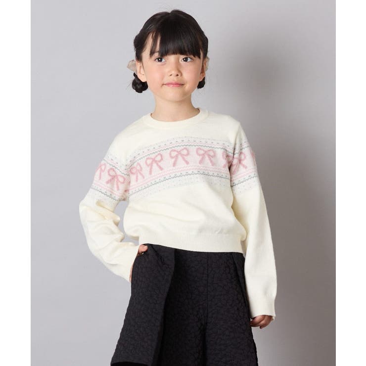 [120-160]【おうちで洗える】ふわもちノルディックニット | a.v.v【KIDS】 | 詳細画像3 