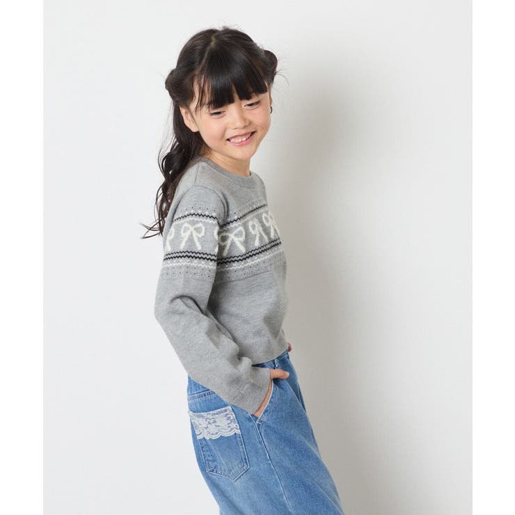 [120-160]【おうちで洗える】ふわもちノルディックニット | a.v.v【KIDS】 | 詳細画像35 
